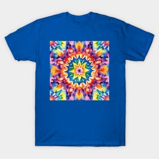 Kaleidoscope mandala pattern, tie dye T-Shirt